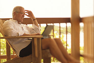 Man Using Laptop